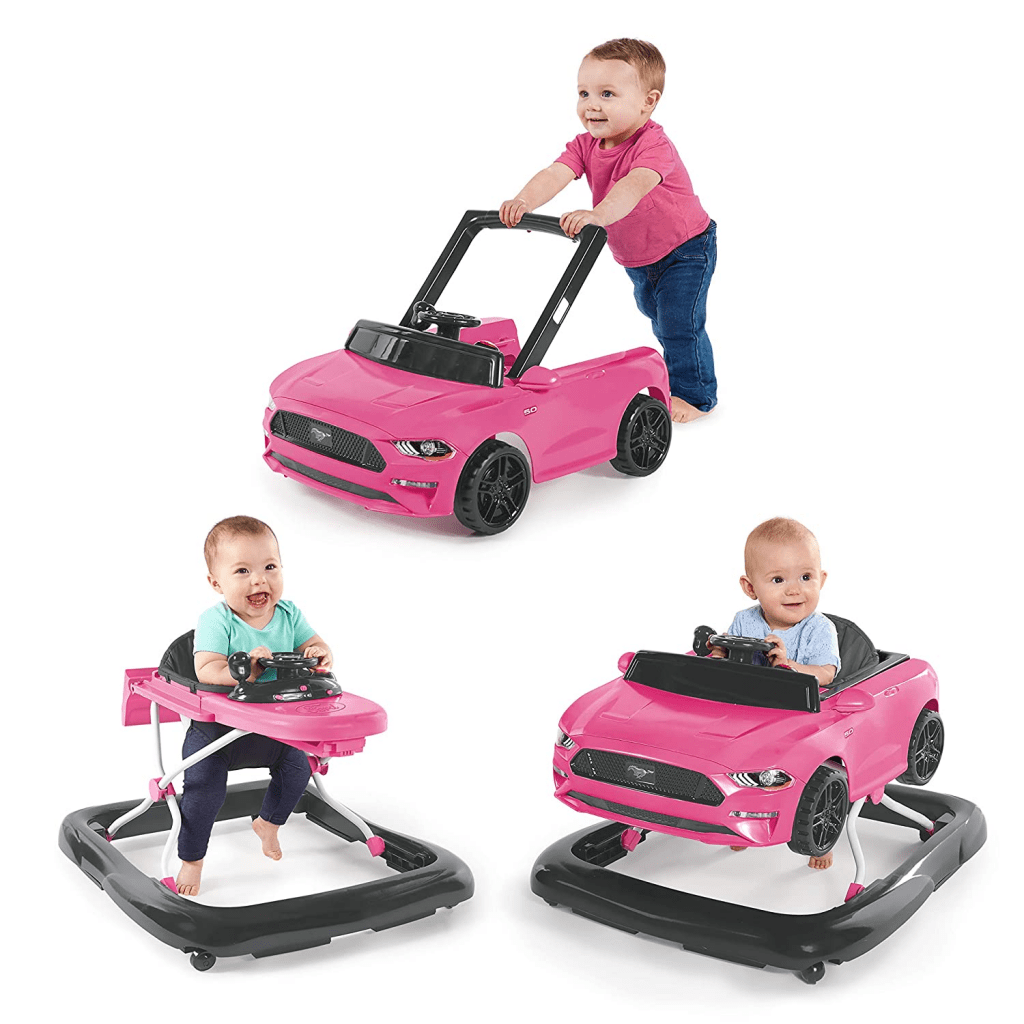 Bright Starts 3 Ways To Play Walker, Ford Mustang Pink