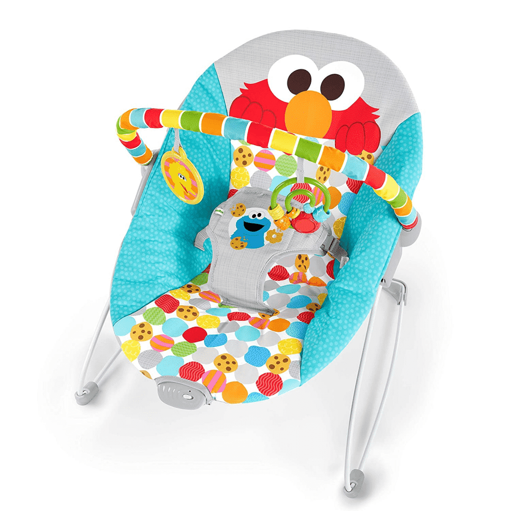 Bright Starts Sesame Street I Spot Elmo! Vibrating Bouncer with Toy bar