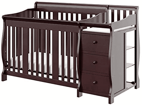 Pemberly Row 4-in-1 Convertible Crib and Changing Table Combo